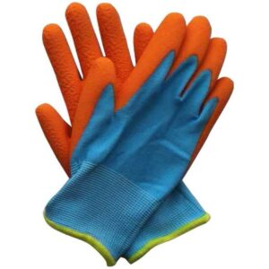 NORTH SKIN Kids Junior Digger Orange & Blue Gloves